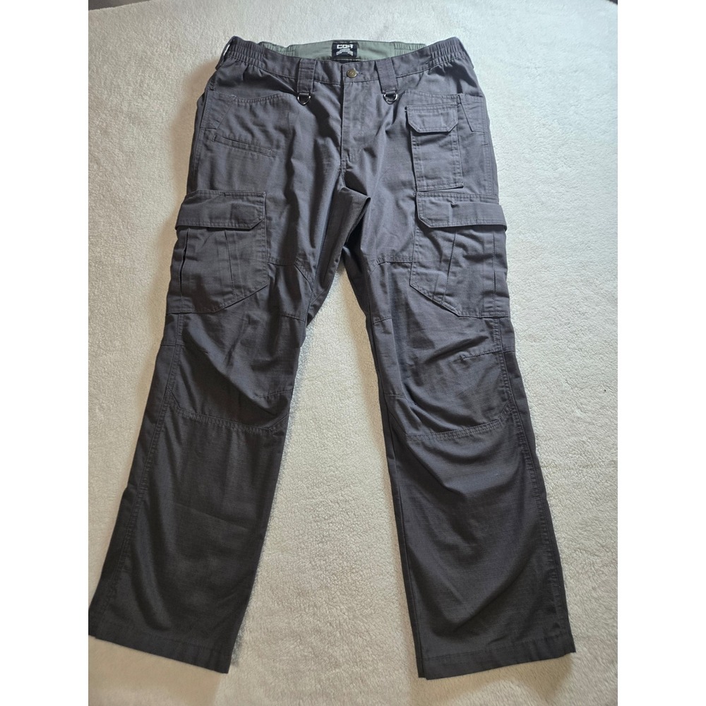 CQR Liberator Mens Tactical Cargo Pants 34x30 Charcoal Grey Ripstop Utility Work